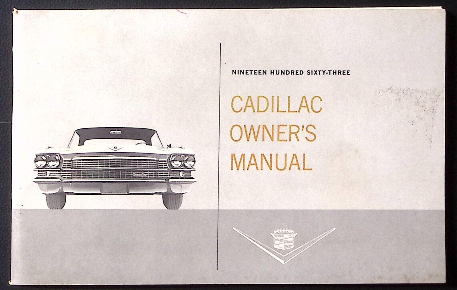 1963 CADILLAC OWNER\'S MANUAL ORIGINAL VINTAGE 60 PAGES EXCELLENT COND Z1276