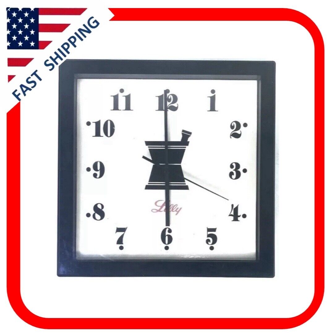 Vintage Lilly Quartz Wall Clock 10” x 10” x 1.5”