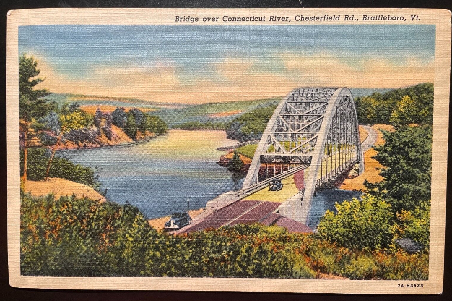 Vintage Postcard 1939 New Route 9 Bridge, Brattleboro, Vermont (VT)