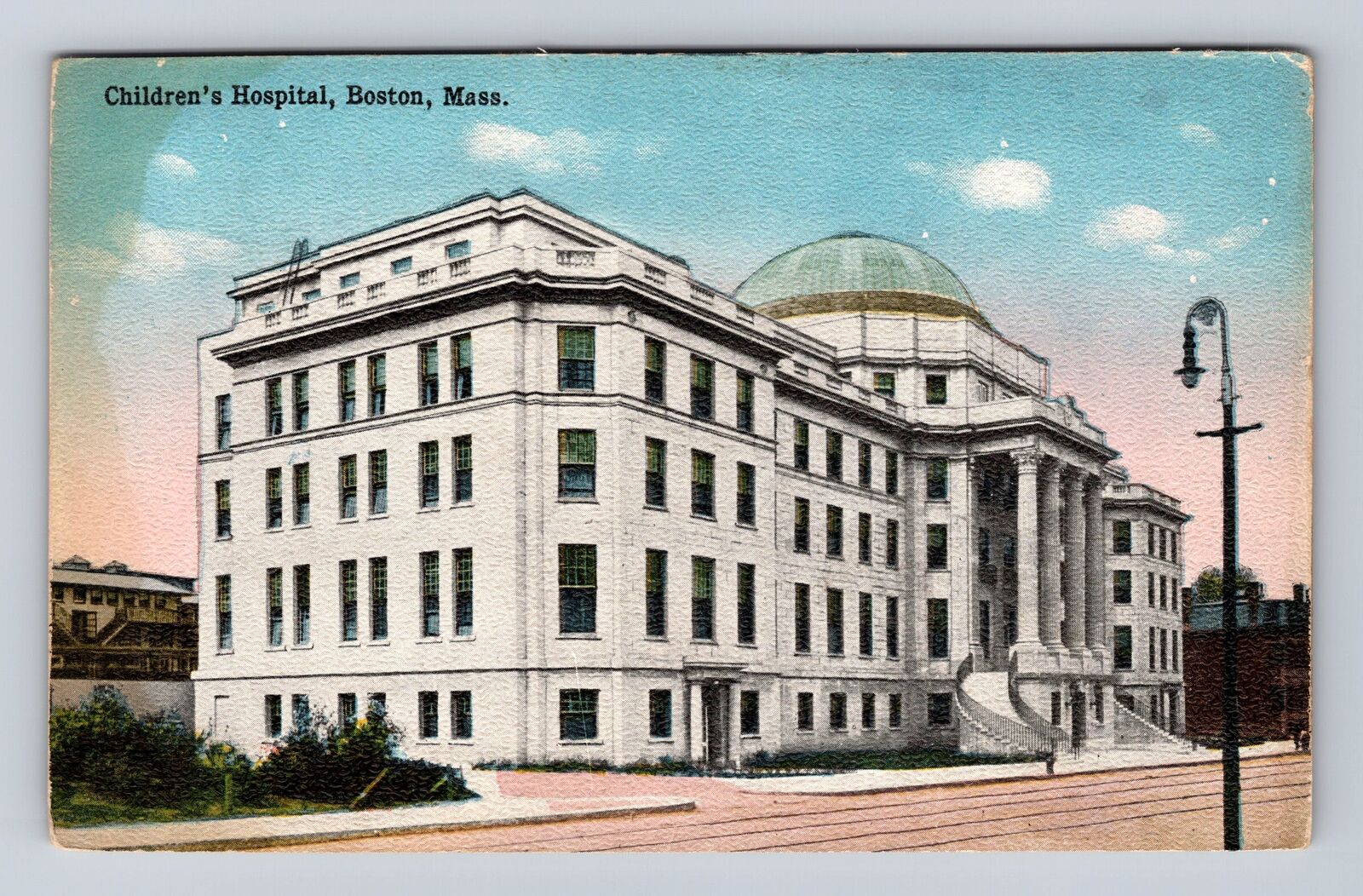 Boston MA-Massachusetts, Children's Hospital, Antique Vintage Souvenir Postcard