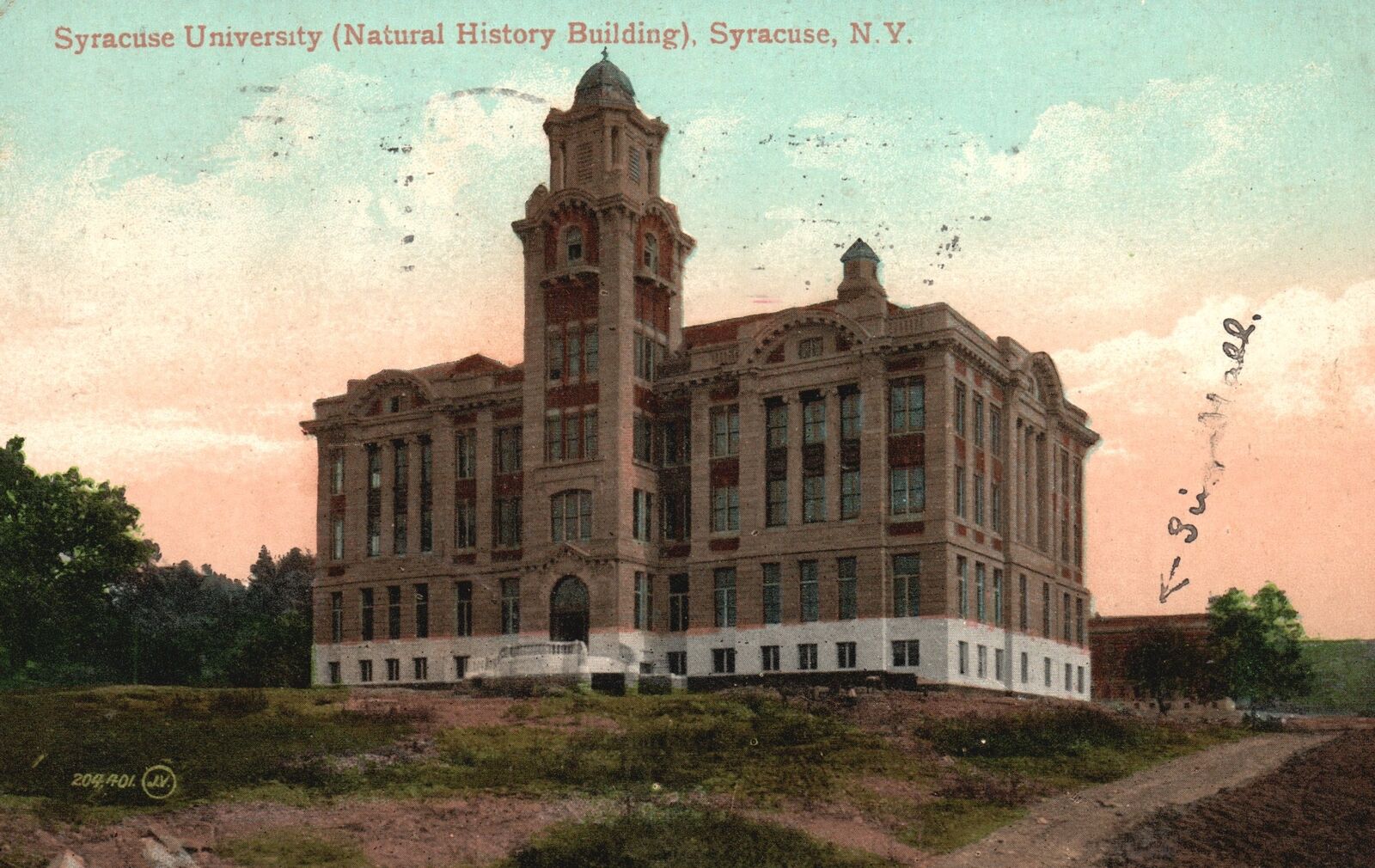 Vintage Postcard 1908 Syracuse University Natural History Building New York NY