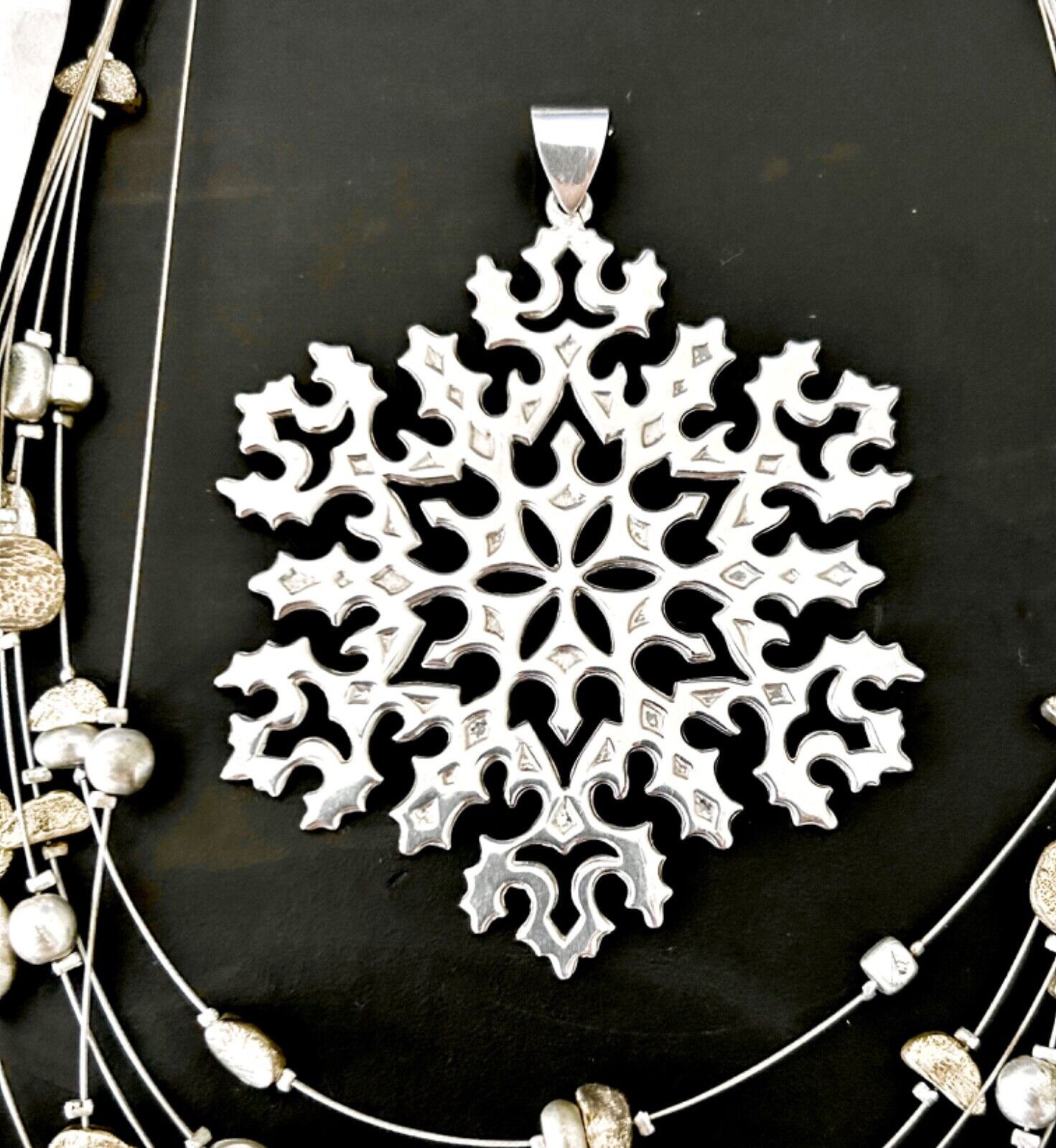 Vintage Tiffany & Co. Sterling Silver SNOWFLAKE Christmas Tree Ornament.