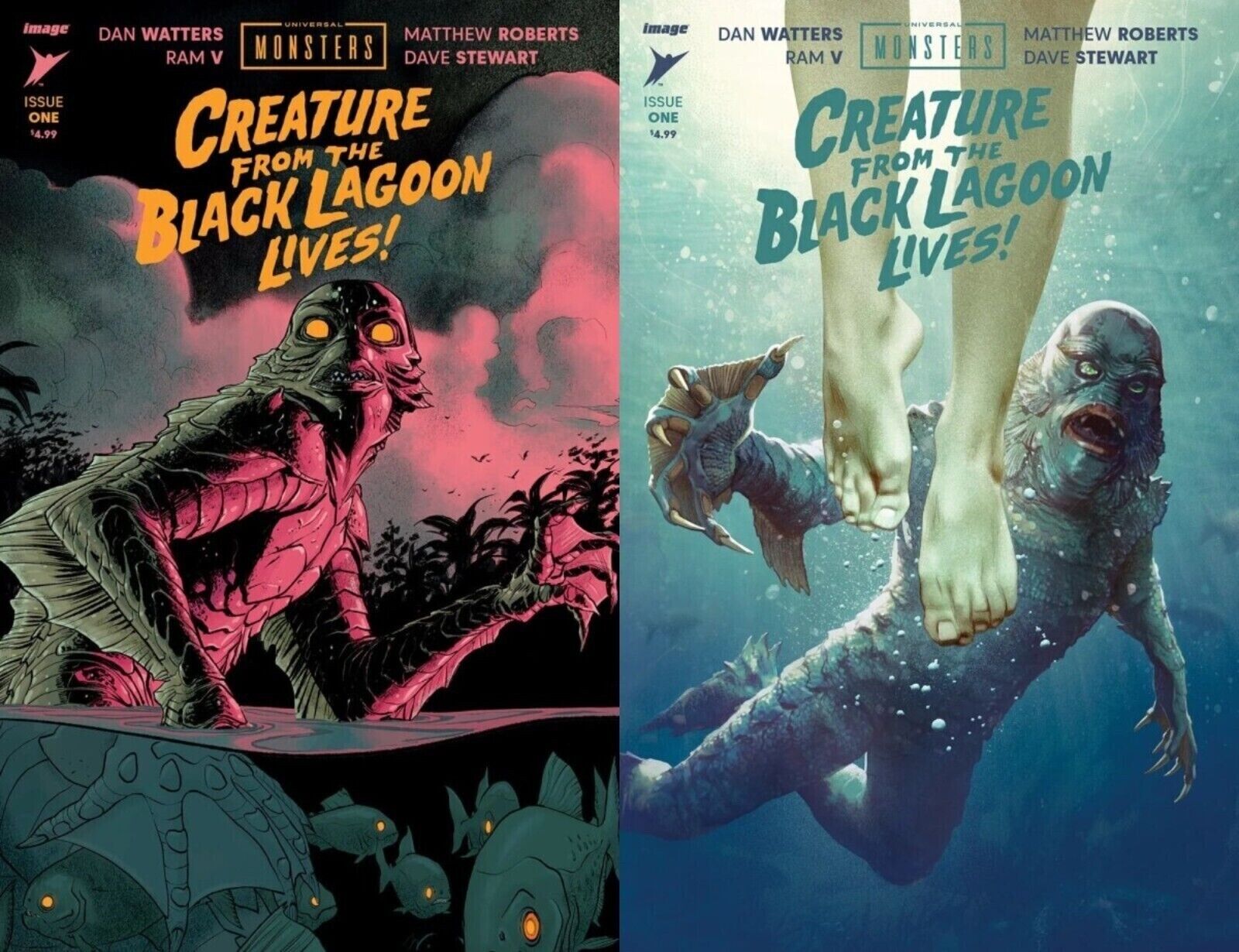 Universal Monsters Creature From The Black Lagoon Lives #1 A B Set PRESALE 4/24