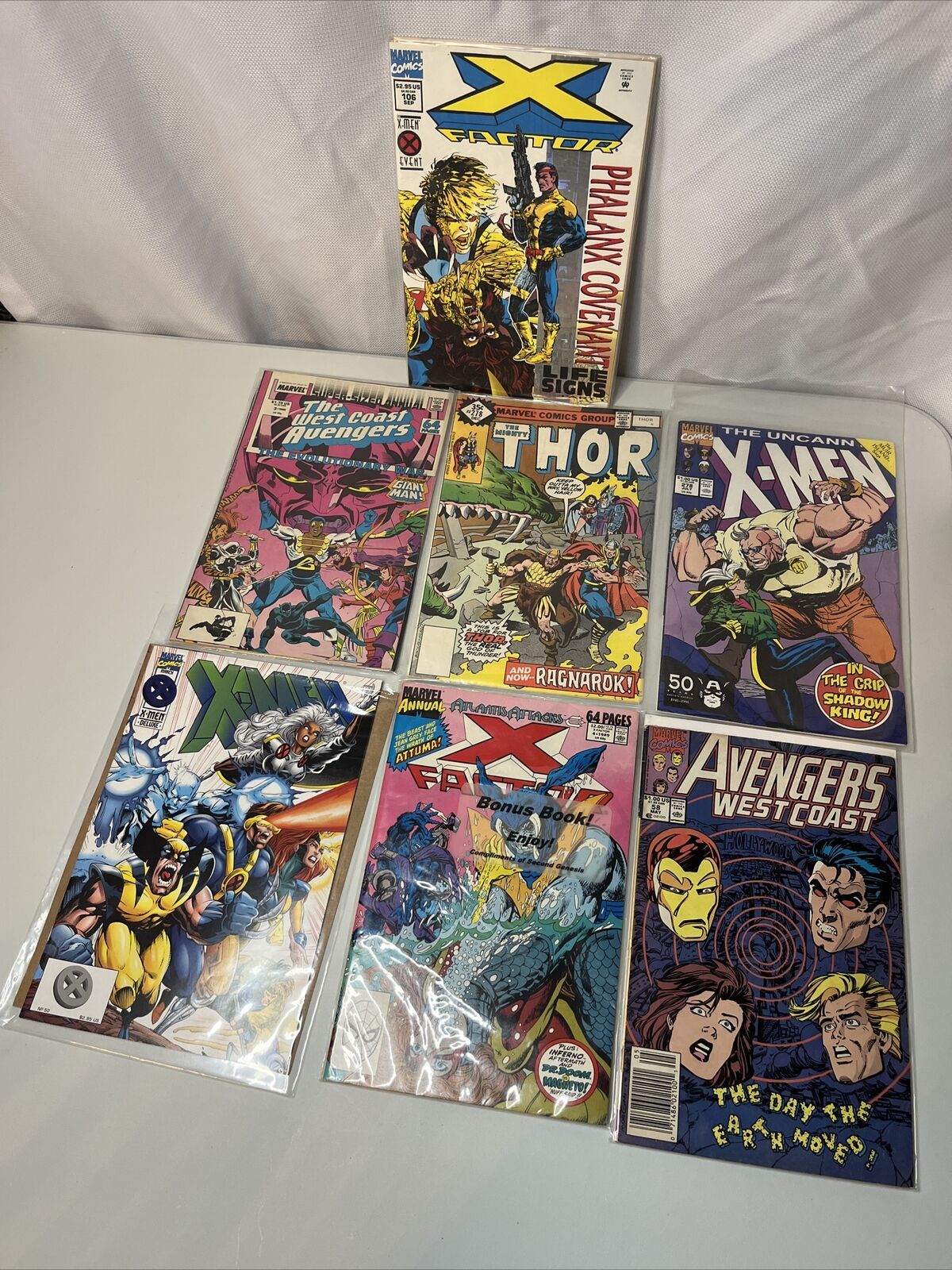 Lot Of 7 Marvel Comics X-Men West Coast Avengers Thor X Factor Giant Man