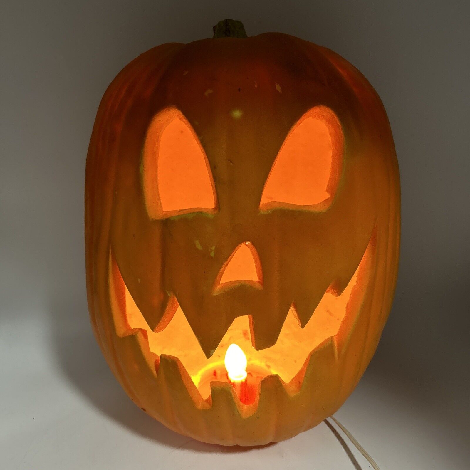 1985 Vintage Trendmasters Halloween Light Up Foam Pumpkin Jack o Lanterns 16\