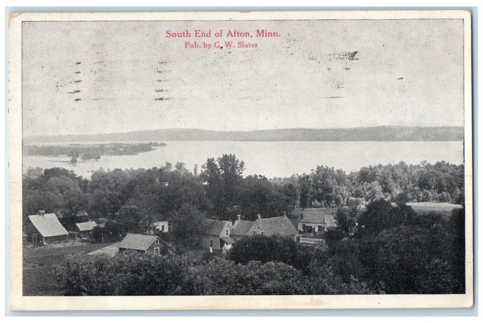 1916 South End Exterior View River Lake Afton Minnesota Vintage Antique Postcard