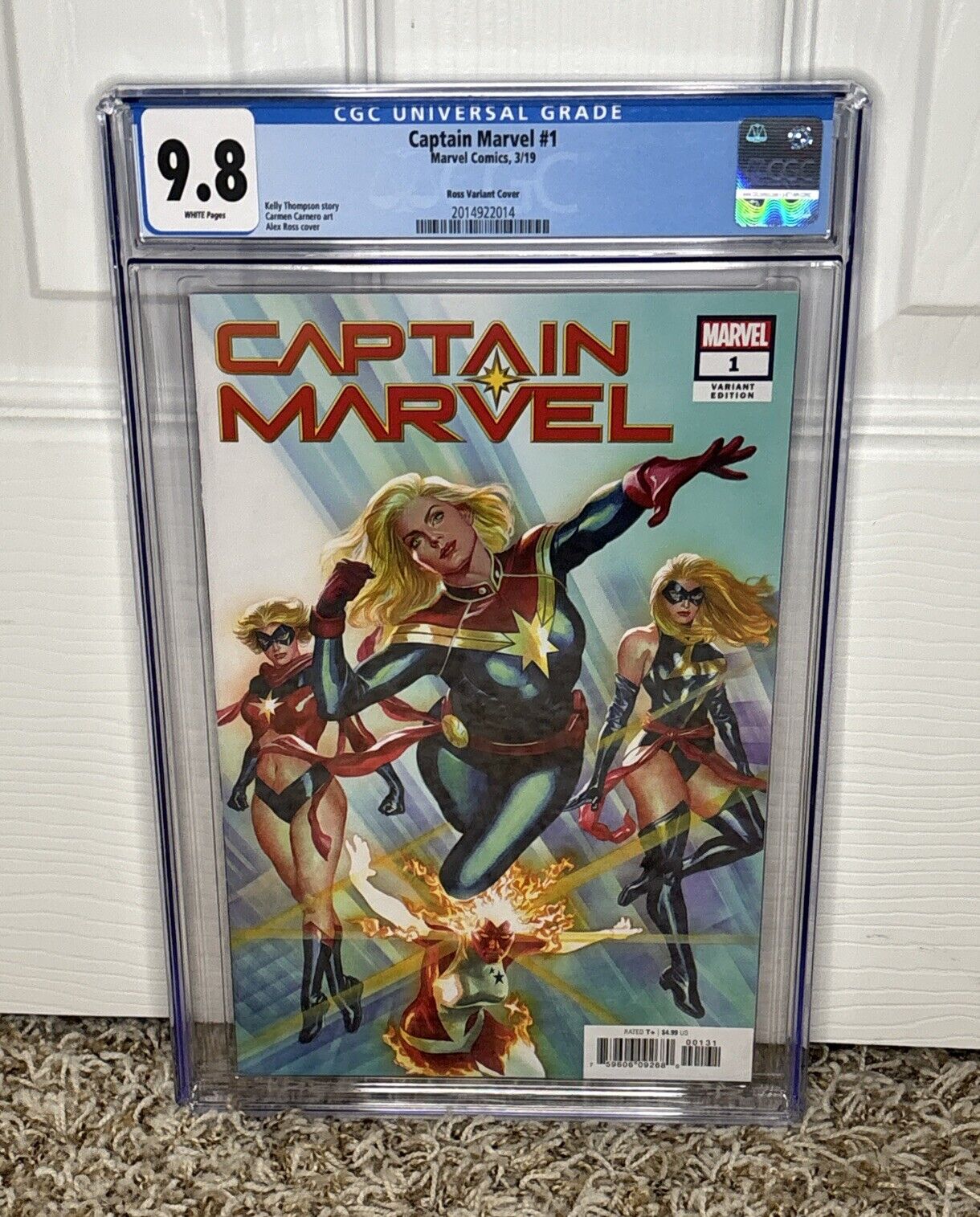 Captain Marvel #1 * rare 1:50 Alex Ross variant cover * graded CGC 9.8 * 2019
