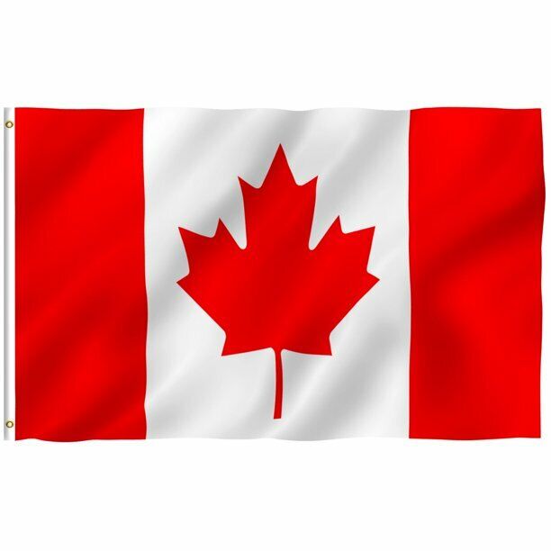 3x5 Feet Canadian Flag - Vivid Color and UV Fade Resistant - Canvas Header 