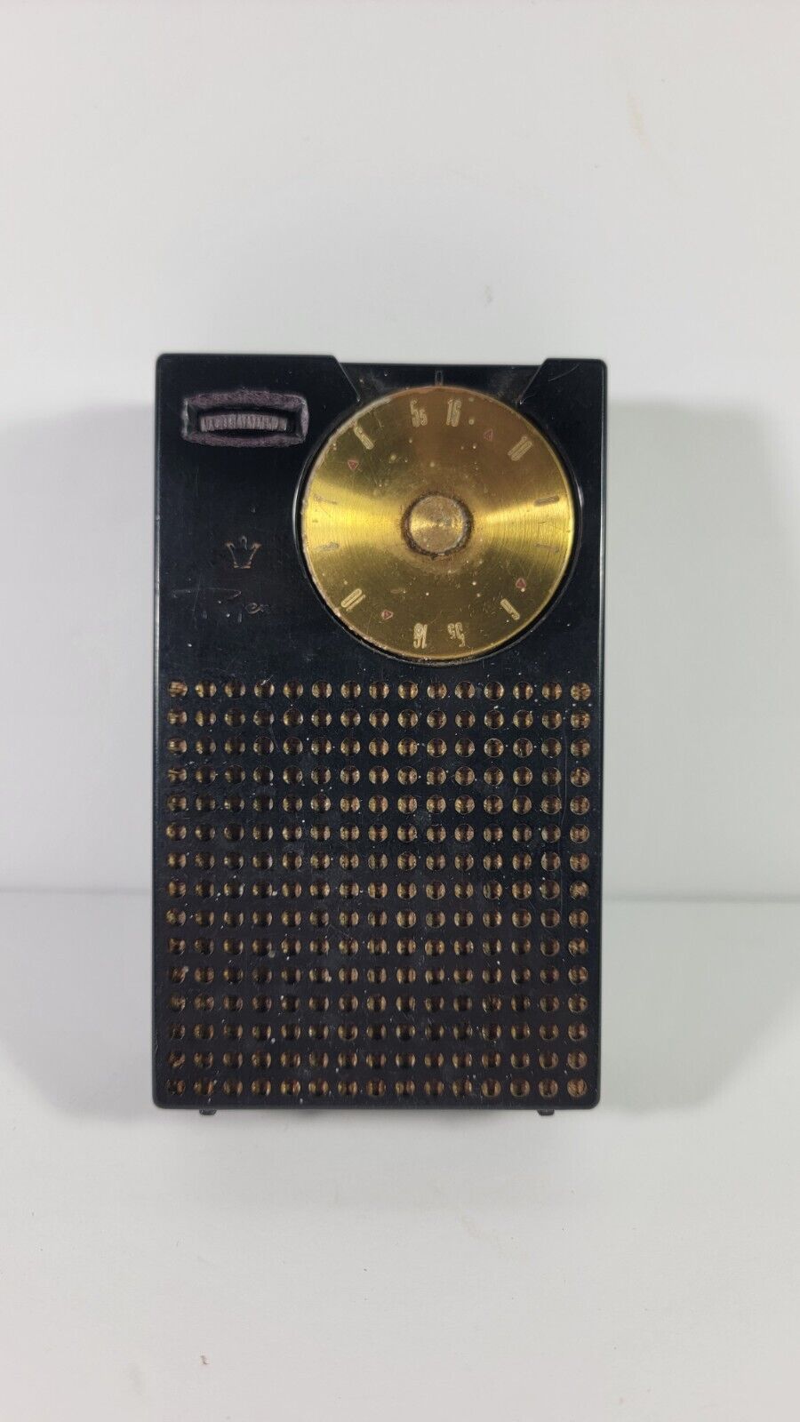 Vintage Regency TR-1 Black Transistor Radio w/ Leather Case - Untested