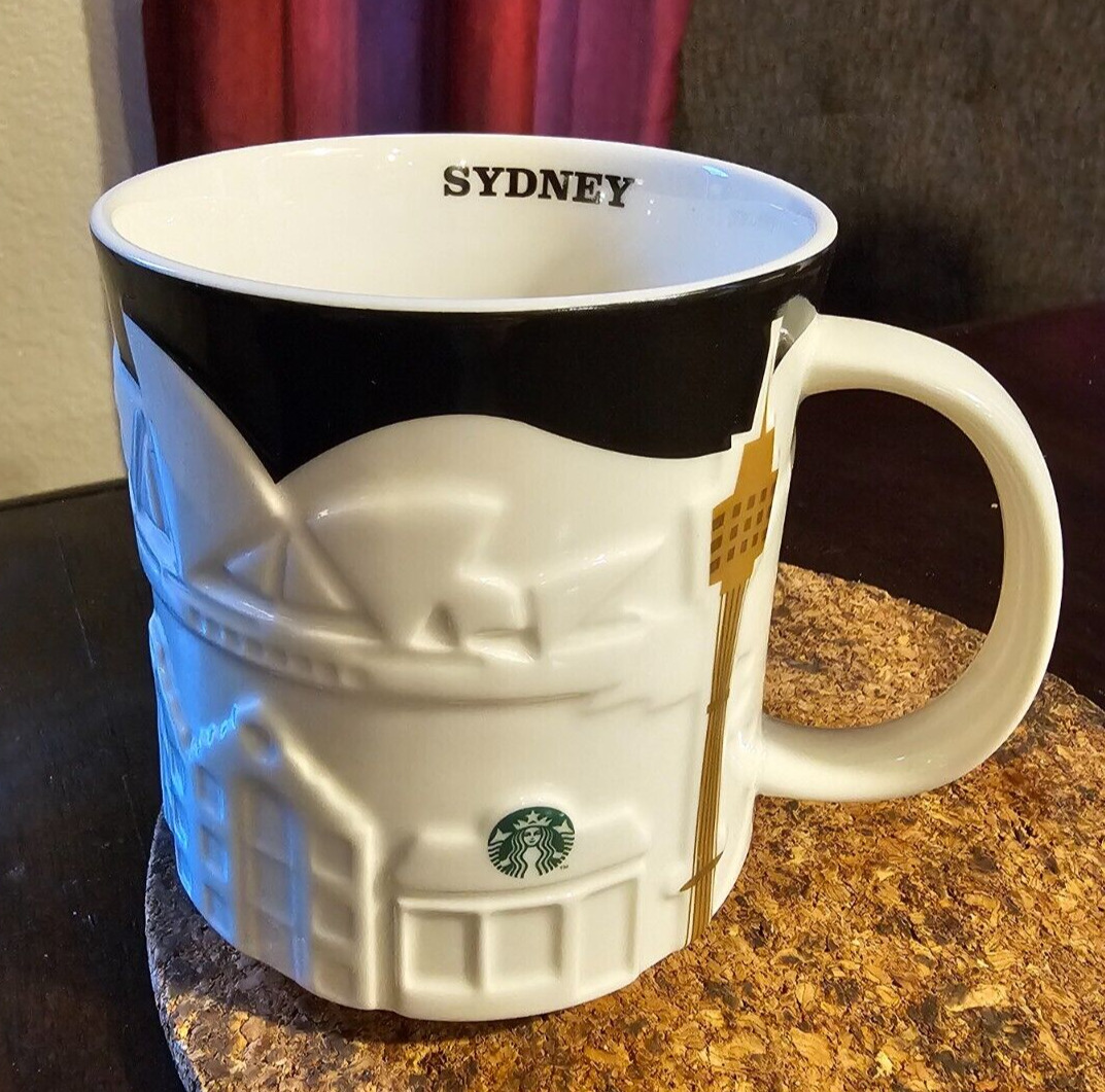 Starbucks SYDNEY Australia 🇦🇺Relief Black White Mug 16oz