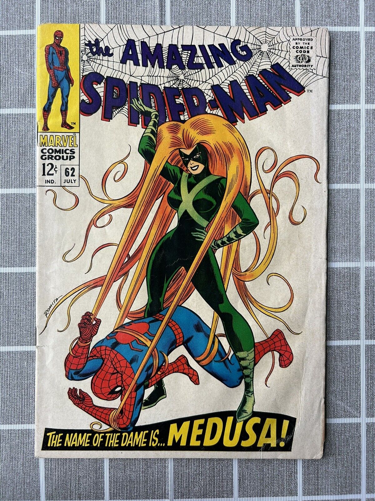 The Amazing Spiderman #62 MEDUSA Fine+ Condition Vintage Marvel 1968