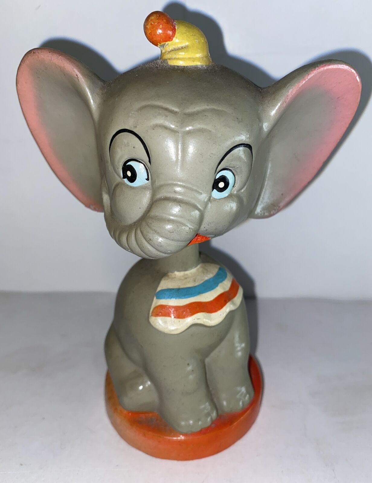 Vintage 1940\'s Disney Dumbo Elephant Paper Mache Bobble Head Nodder Made Japan 