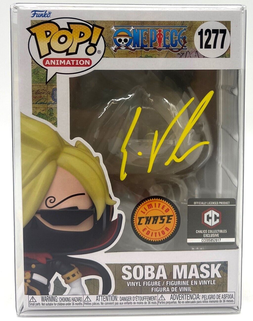 Funko Pop One Piece Soba Mask CHASE #867 Signed by Eric Vale PSA Certified CCI