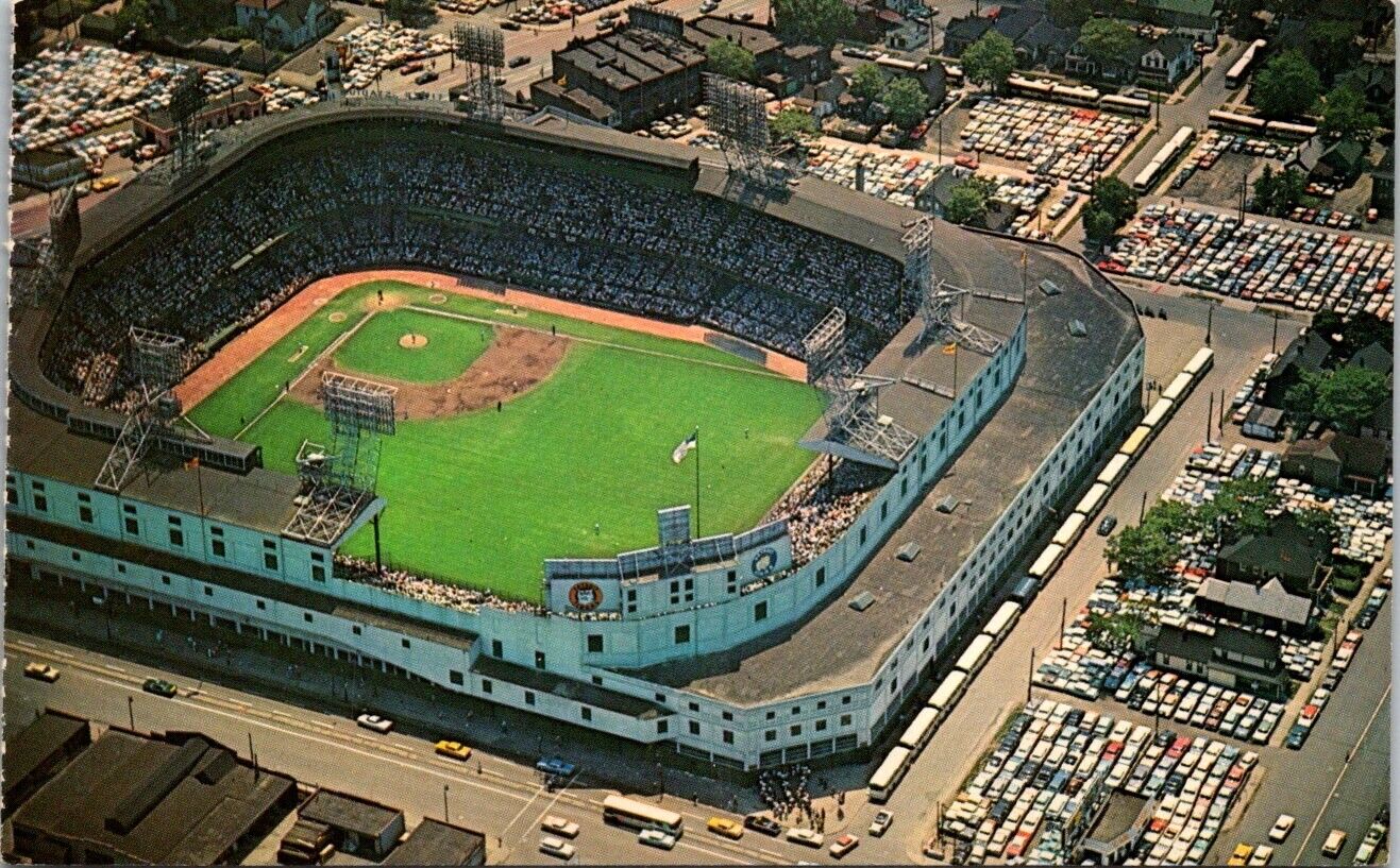 Vintage Postcard Tiger Stadium MLB Baseball Detroit Michigan A9