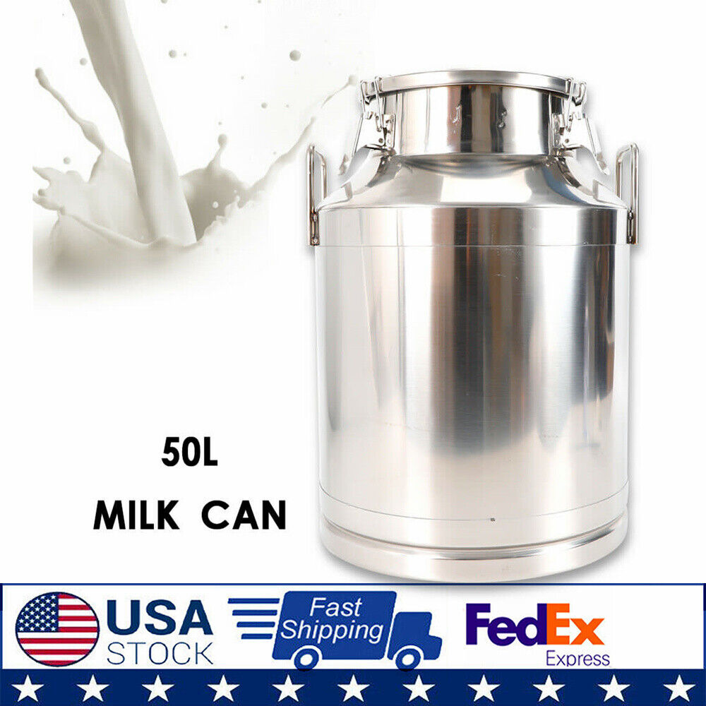 304 Stainless Steel Milk Can 50L 13.25 Gallon Milk Bucket Wine Pail Bucket