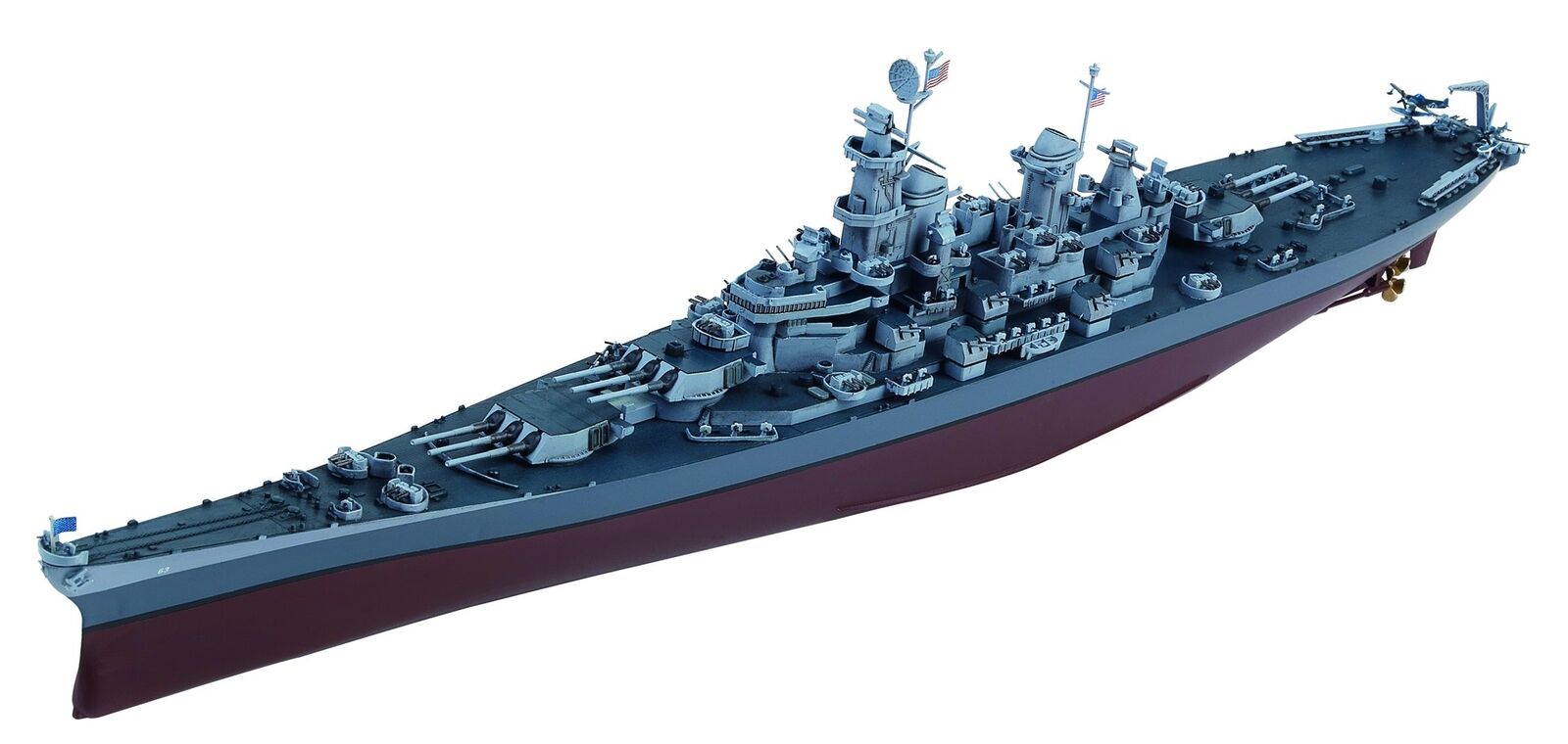 Doyusha 1/700 Amazing Ship Plastic Model No.21 US Navy Battleship Missouri BB-6