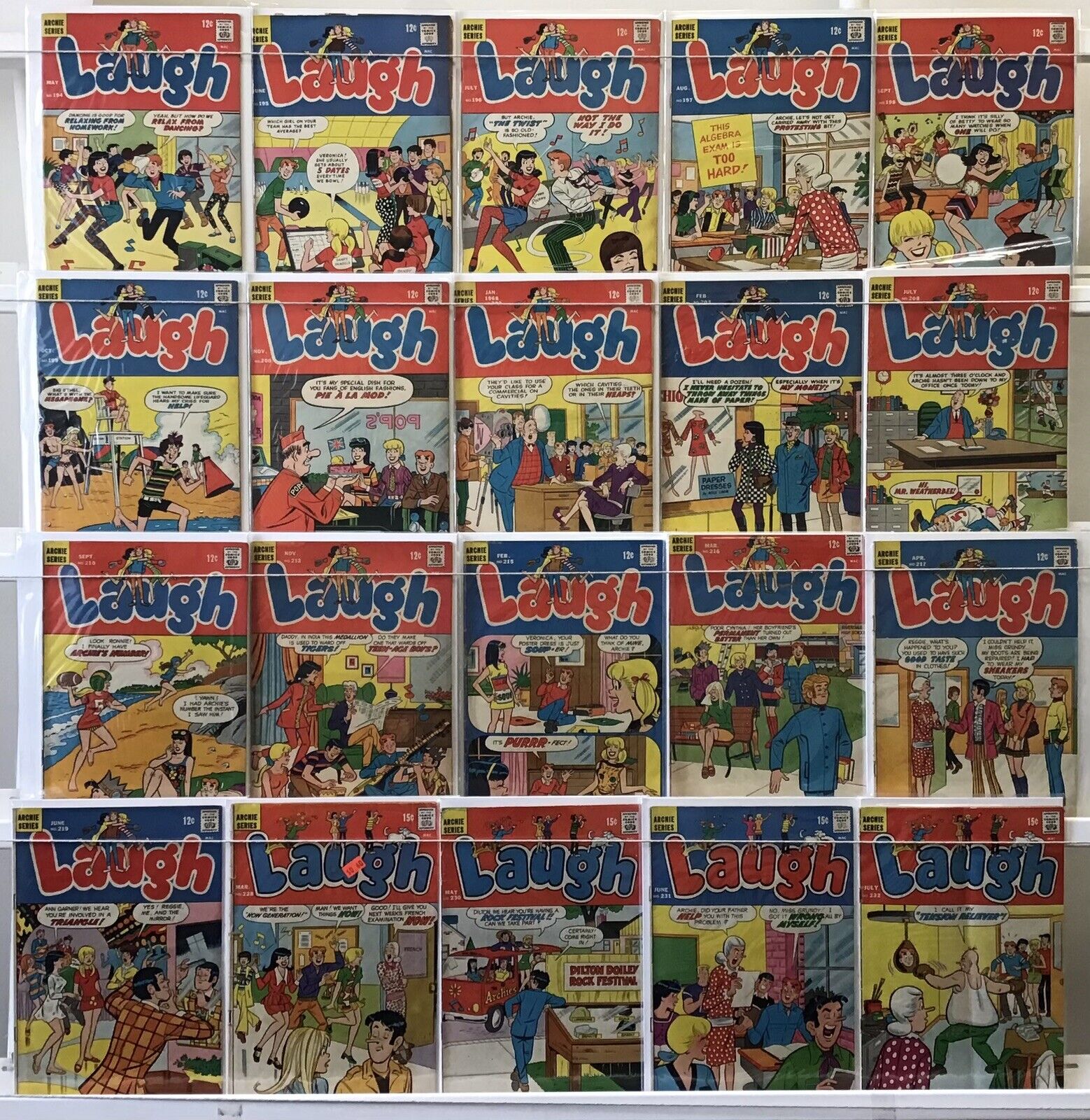 Archie Series - Vintage Laugh 15 Cents Or Less - Comic Book Lot Of 20