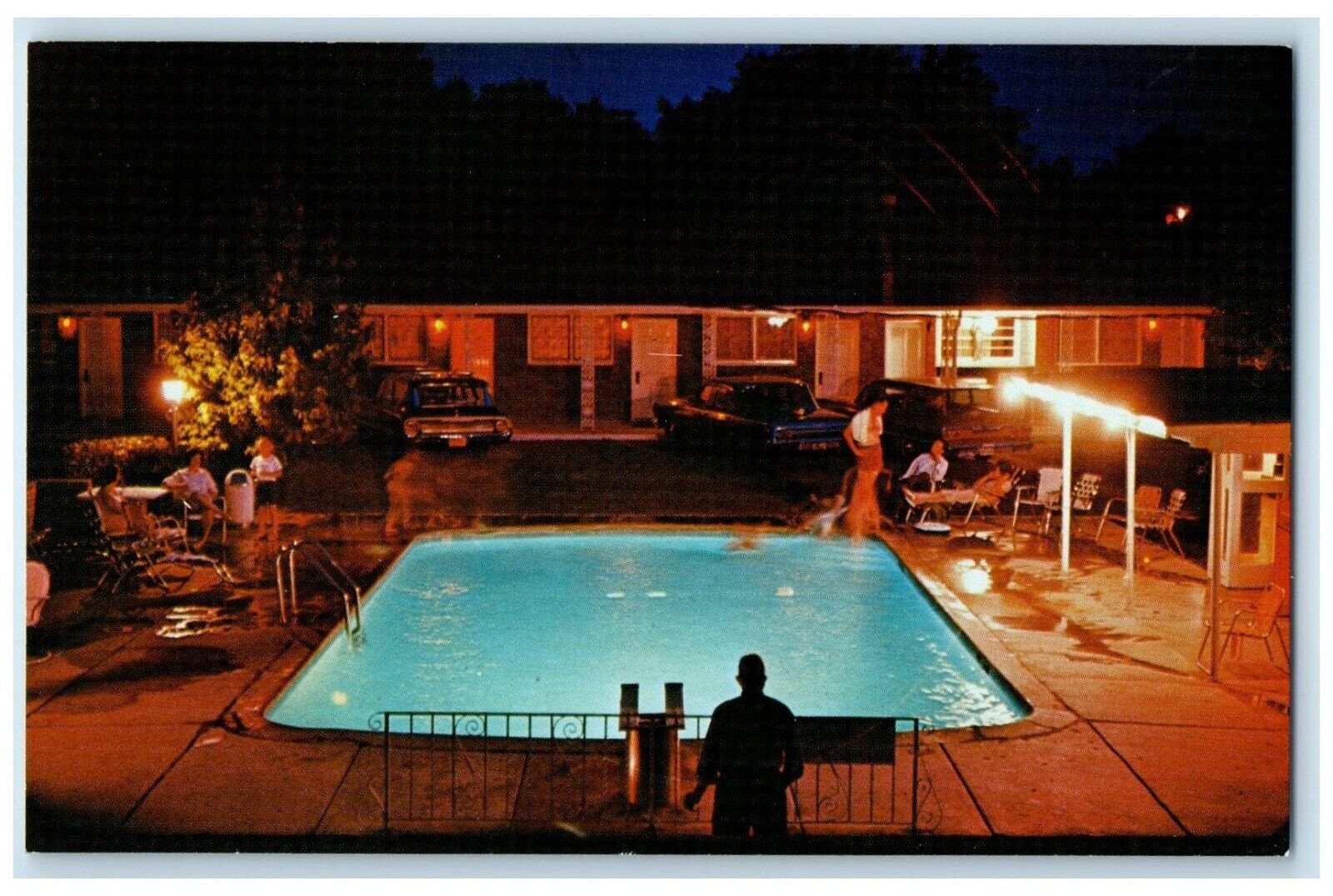 c1950\'s Shelby Motel Swimming Pool View Memphis Tennessee TN Vintage Postcard