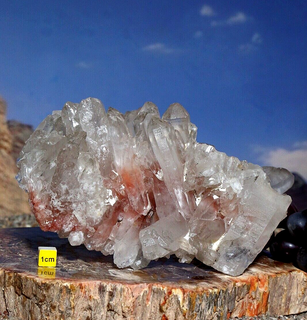 Spectacular Rare Heamatoid Clear Quartz Rock Crystal Cluster  Himalayas - 846g