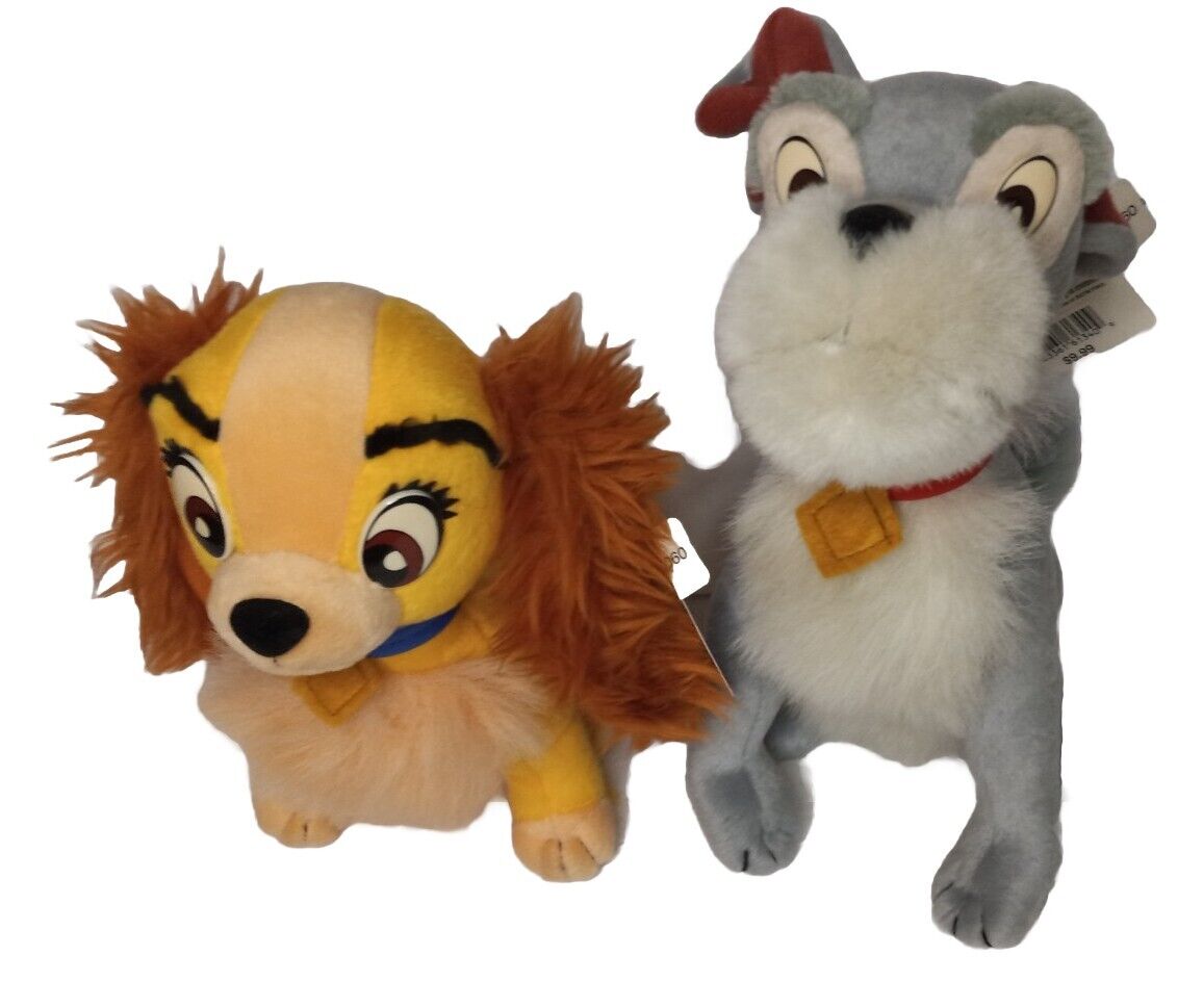 Disney Lady And The Tramp Plush Lady/Tramp Dogs Stuffed Animal Applause