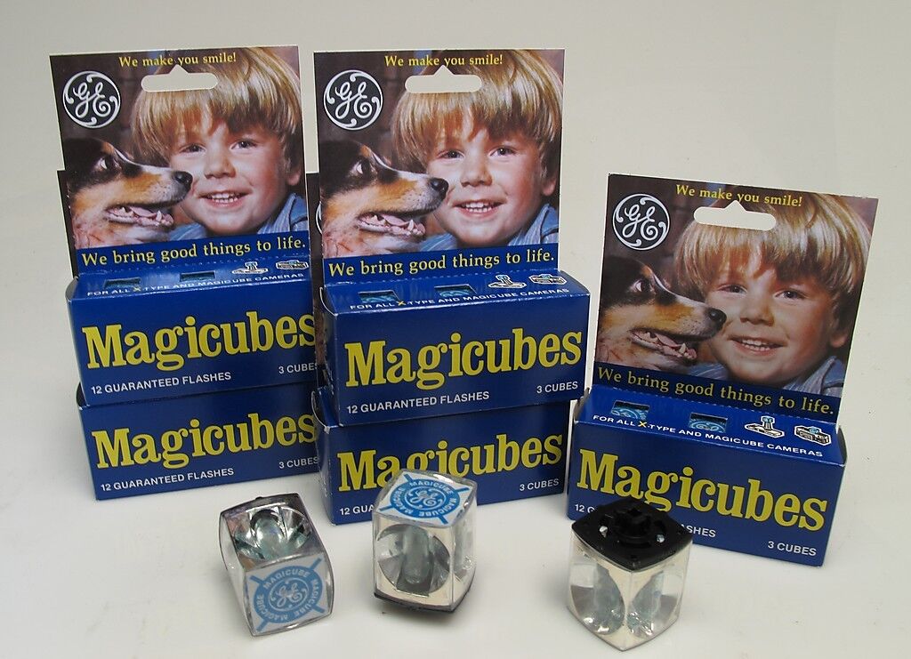 15x GE General Electric Magicubes Magic Cube Polaroid Big Shot Flash TYPE X NOS