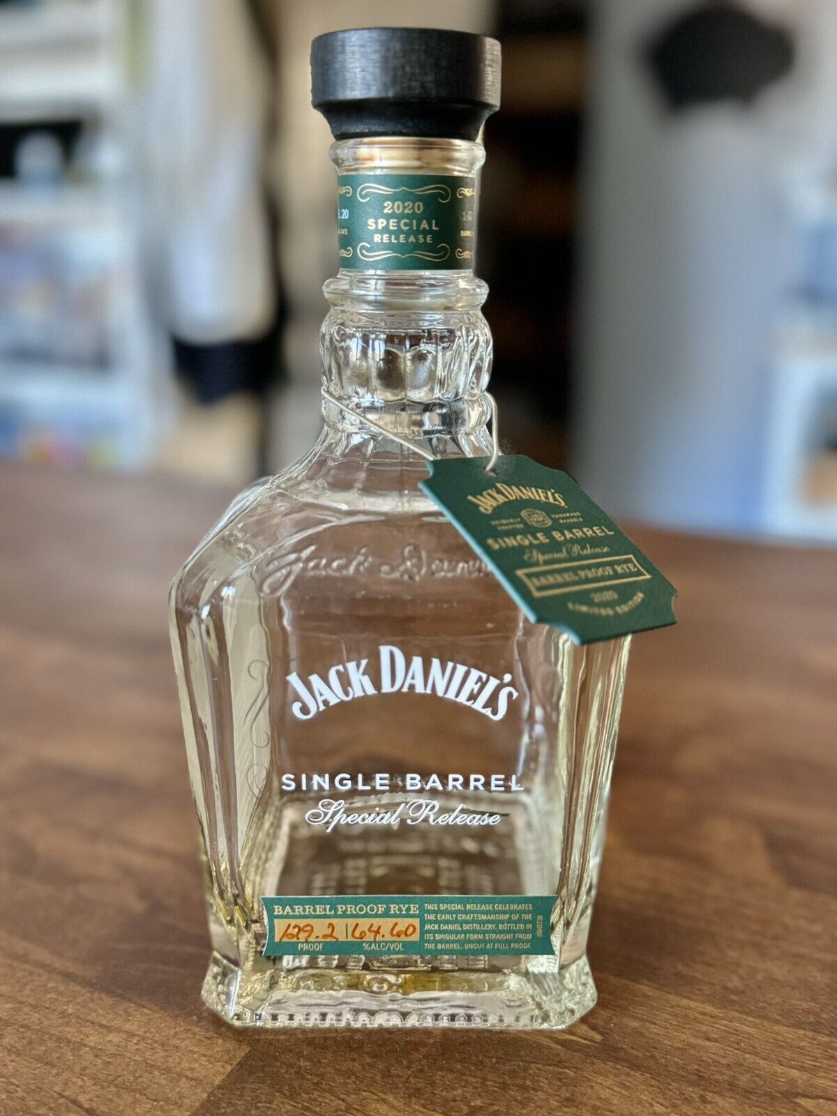 Jack Daniels Barrel Proof Rye Bottle 2020 Special Release