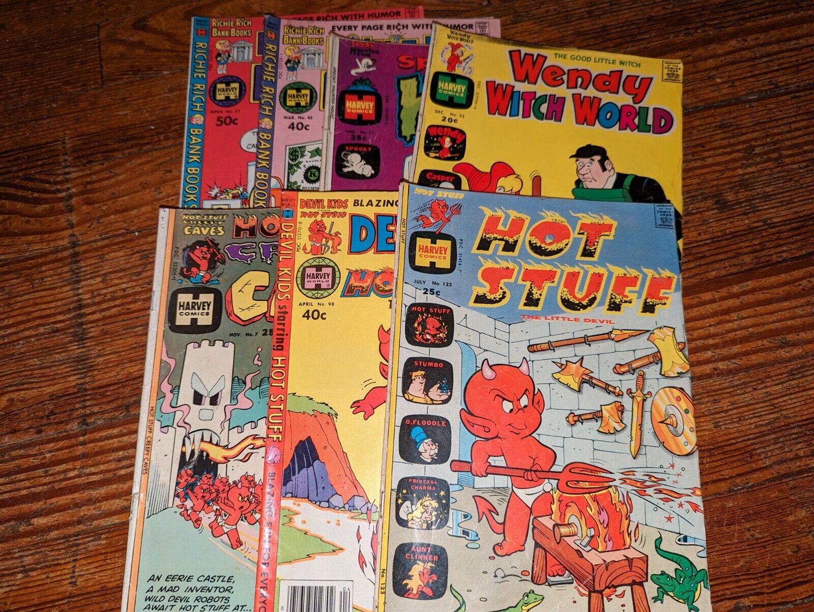 Hot Stuff Harvey Comics lot of 7 Wendy Richie Rich Bank Books