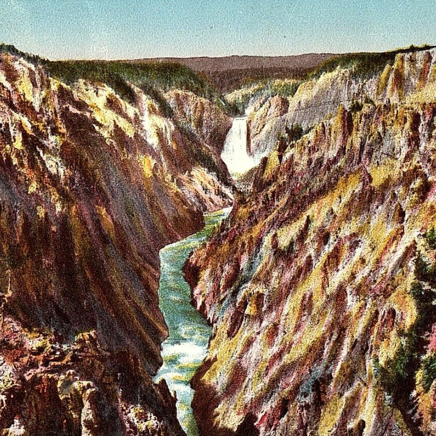RARE c.1913 Haynes 148 Yellowstone Park Postcard First 100 Canyon Artist's Point