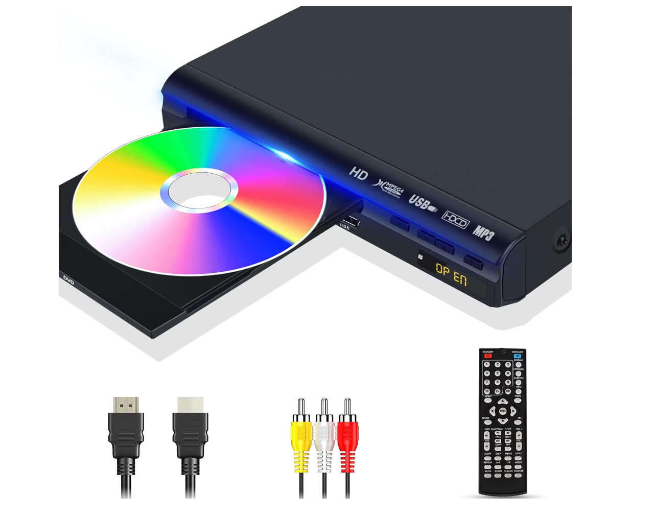 (lightly Used MD1061) HD DVD Player for TV, CD Players for Home