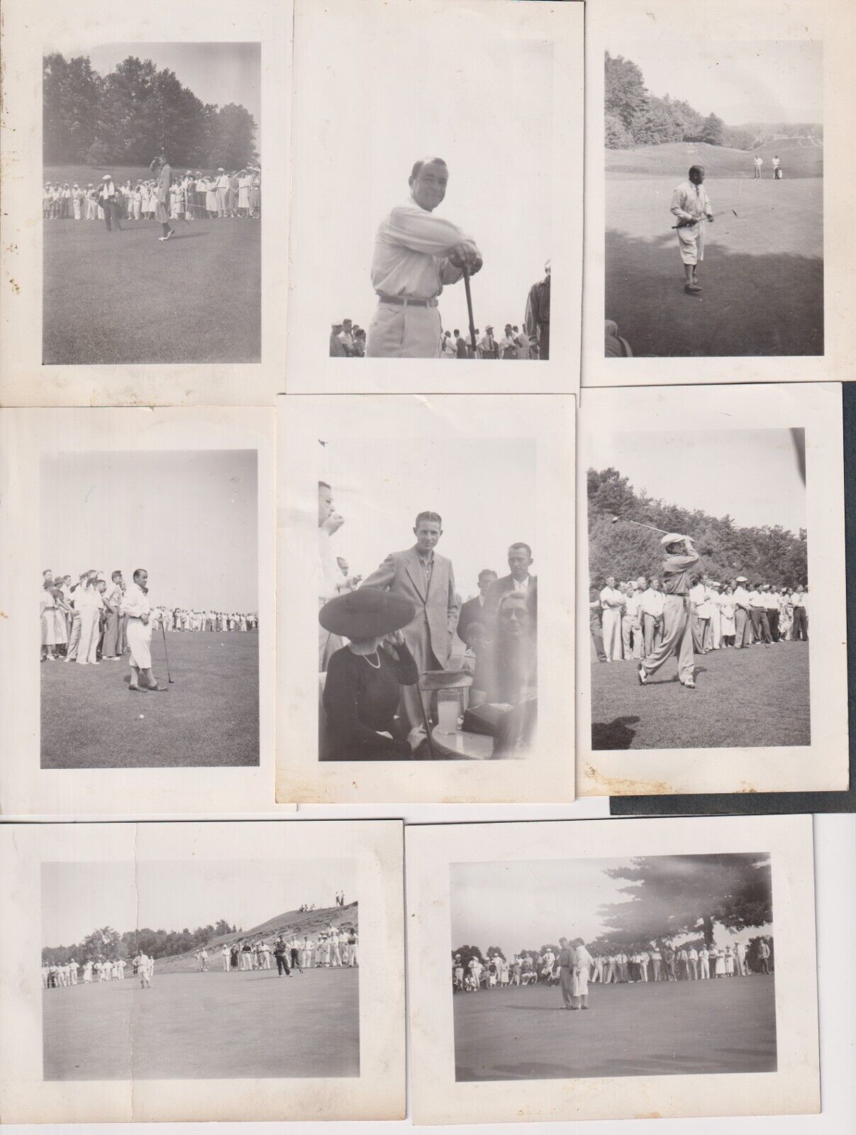 Lot of 15 Old Photos Pro Golf Event? c 1930s