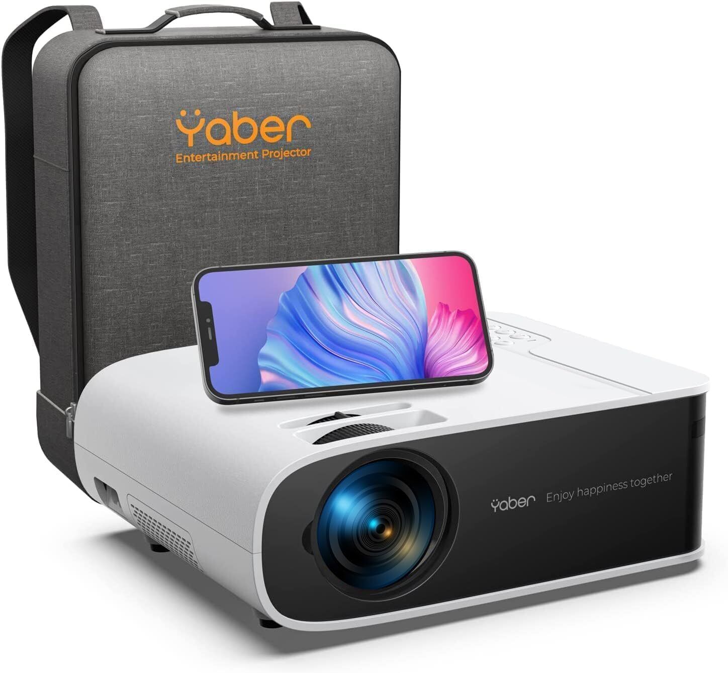 Projector with WiFi 6 and Bluetooth, YARBER C450 19000L 4K Standard, White 