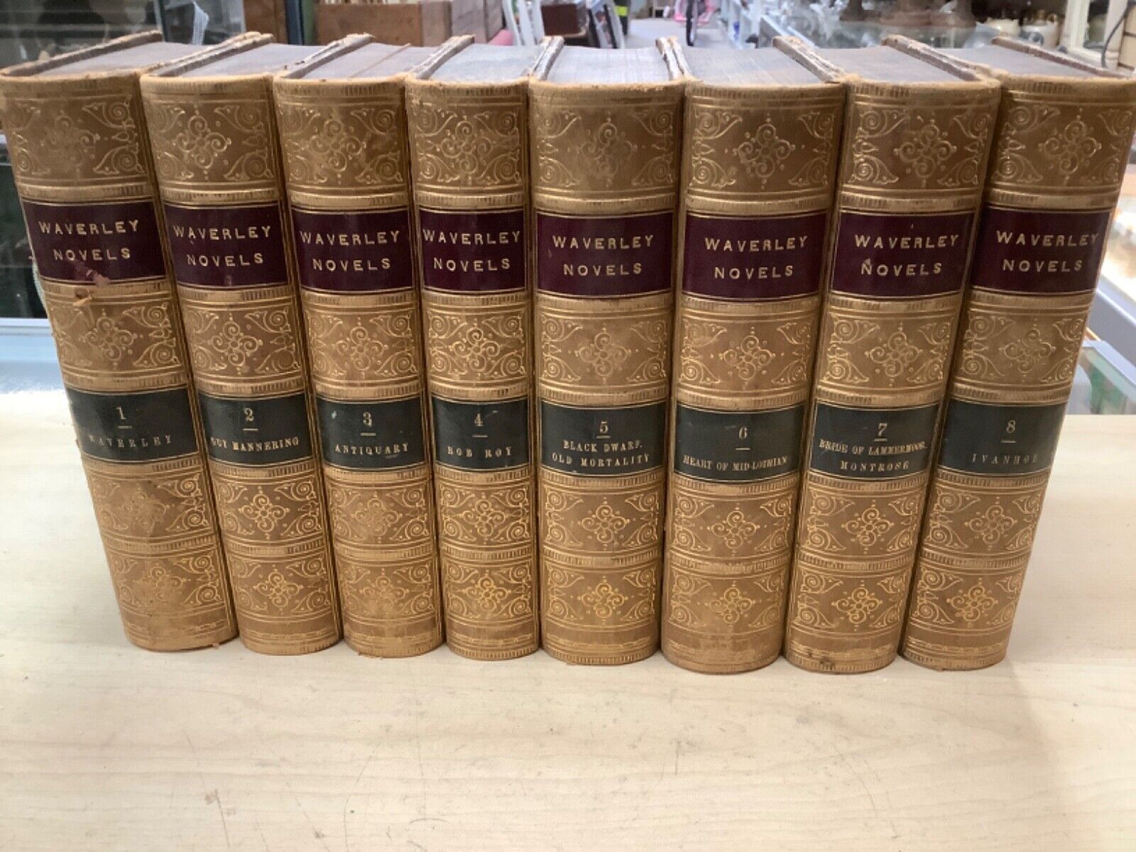 1850's waverley novels 1-28 collection - previously owned fair condition