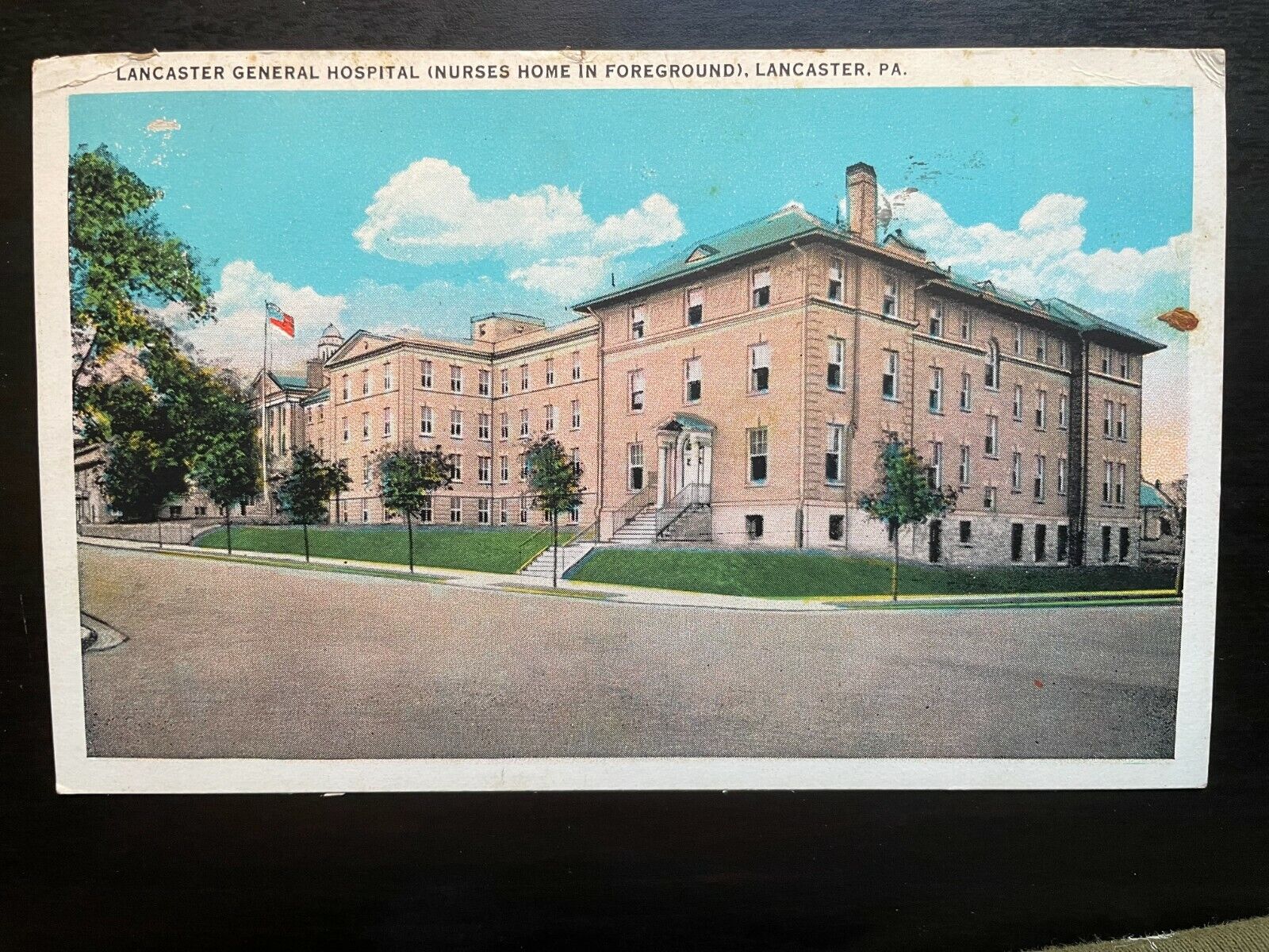Vintage Postcard 1915-1930 Lancaster General Hospital & Nurses Home Lancaster PA