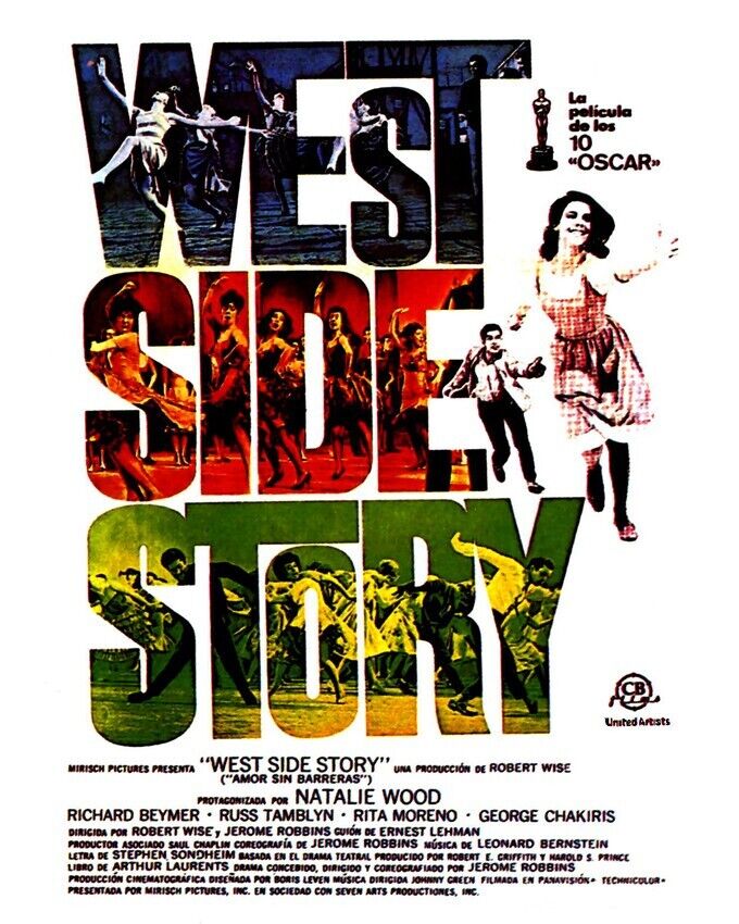 Natalie Wood Richard Beymer Russ Tamblyn in West Side Story 24x36 inch Poster