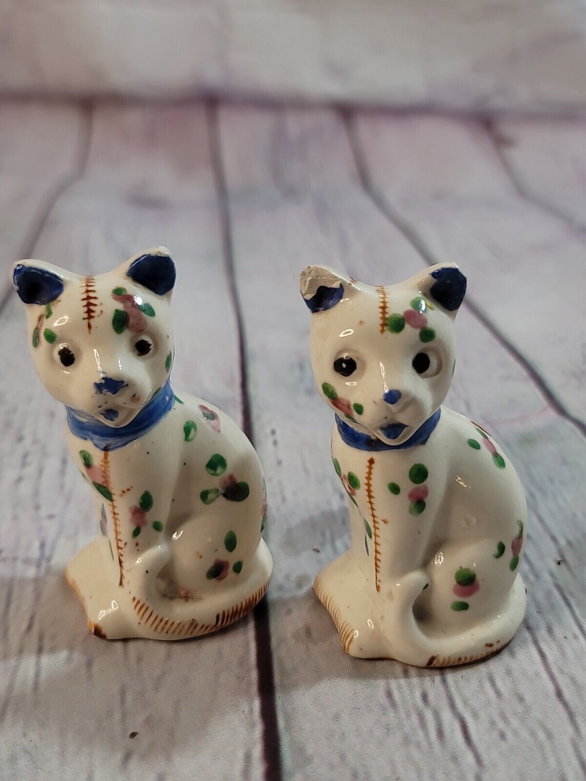 Vintage 1950s Calico Cat Salt And Pepper Shakers Made In Japan