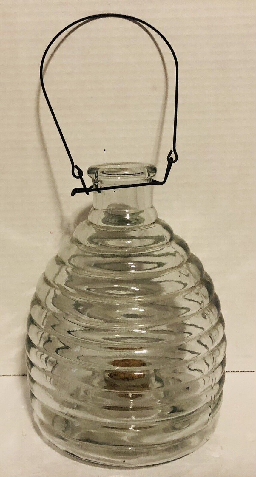 Vintage Glass Beehive Natural Pest Control Wasp Bee Fly Trap Catcher Bail Handle