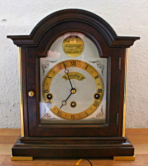 vintage dutch WESTMINSTER 4/4 striking WUBA Warmink shelf mantle bracket  clock