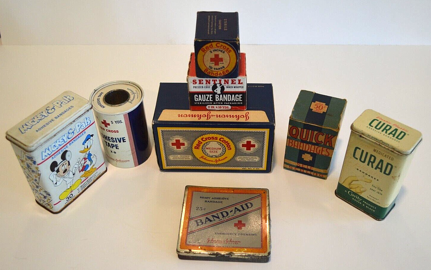 Vintage Red Cross, Band-Aid, Sentinal, Bandage/Tape Lot