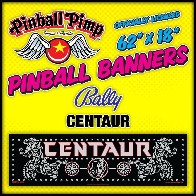 Bally CENTAUR PINBALL BANNER • Officially Licensed - Sewn Vinyl Banner