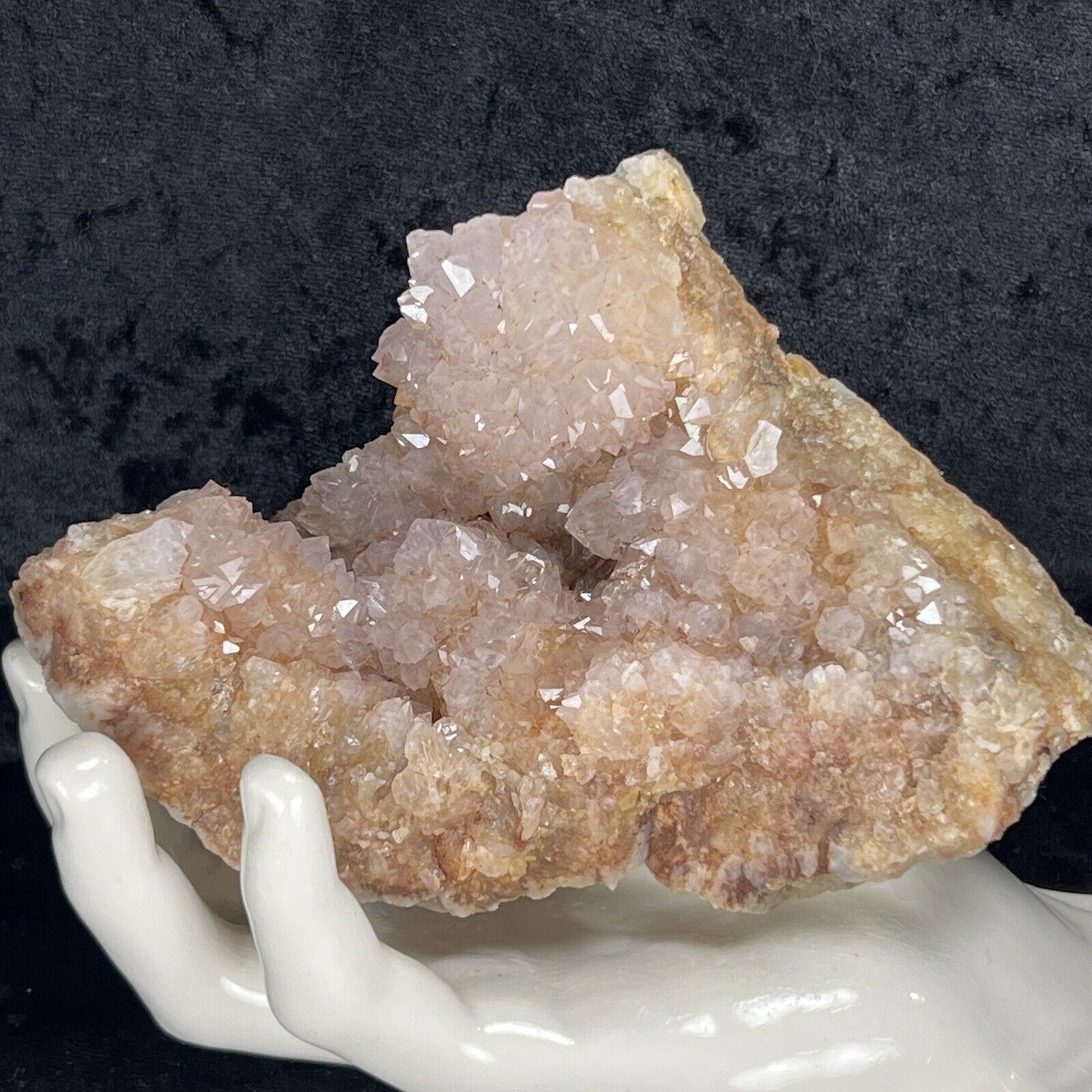 5-1/2” Quality Natural Lavender Pink Amethyst Quartz Crystal Cluster Healing
