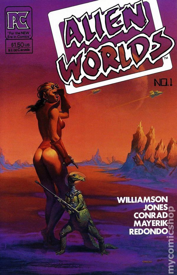 Alien Worlds #1 FN 1982 Stock Image