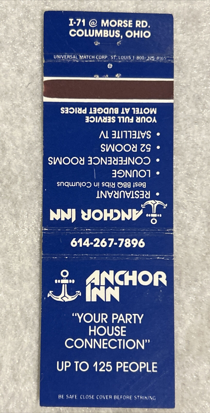Vintage Matchbook Cover: Anchor Inn- Columbus, Ohio