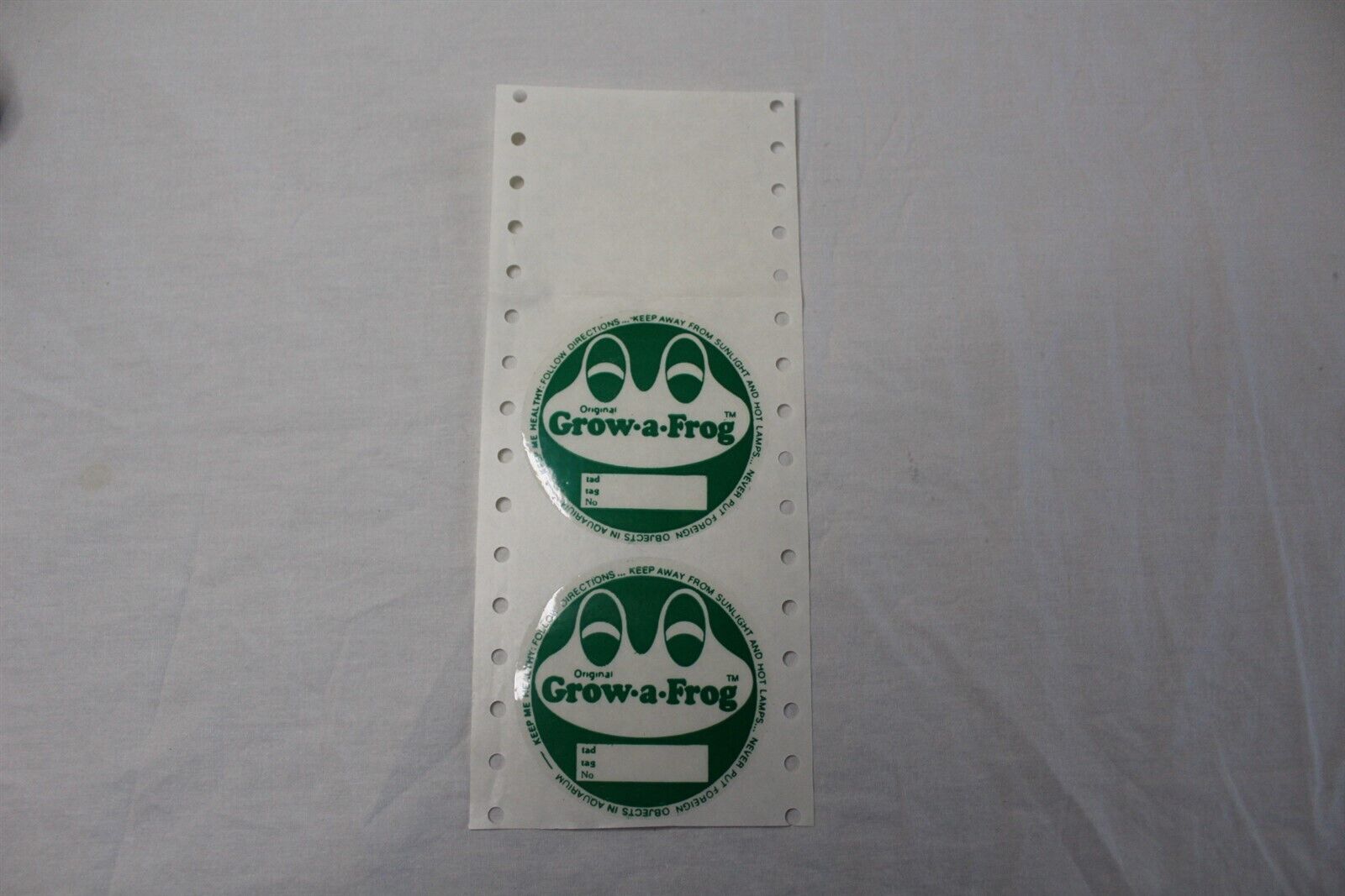 Sticker Label Advertising Grow-a-Frog 2 Count Collectible Badge Decal