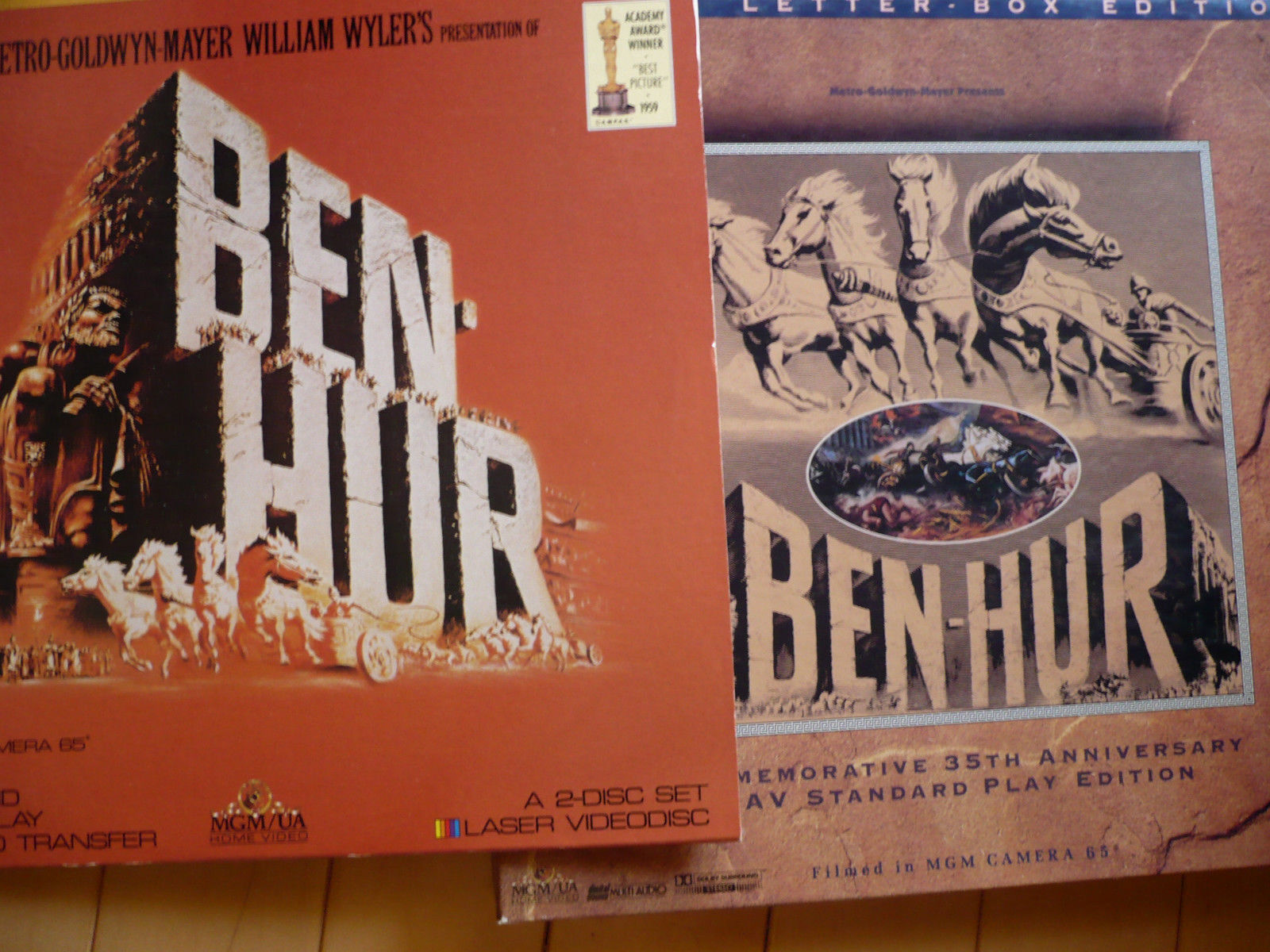 LAZERDISCS - LOT SET, BOX SET OF BEN HUR, plus Deluxe LETTERBOX EDITION BEN-HUR