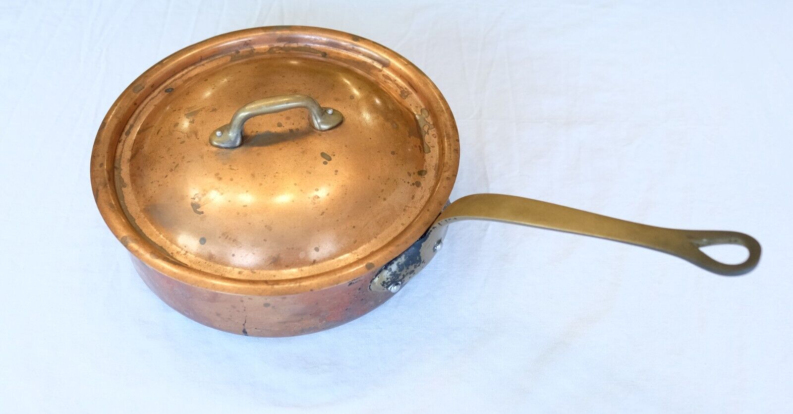 Williams Sonoma (Mauviel?) France Copper Saute / Fry Pan 10” w/ Lid - GAS Only
