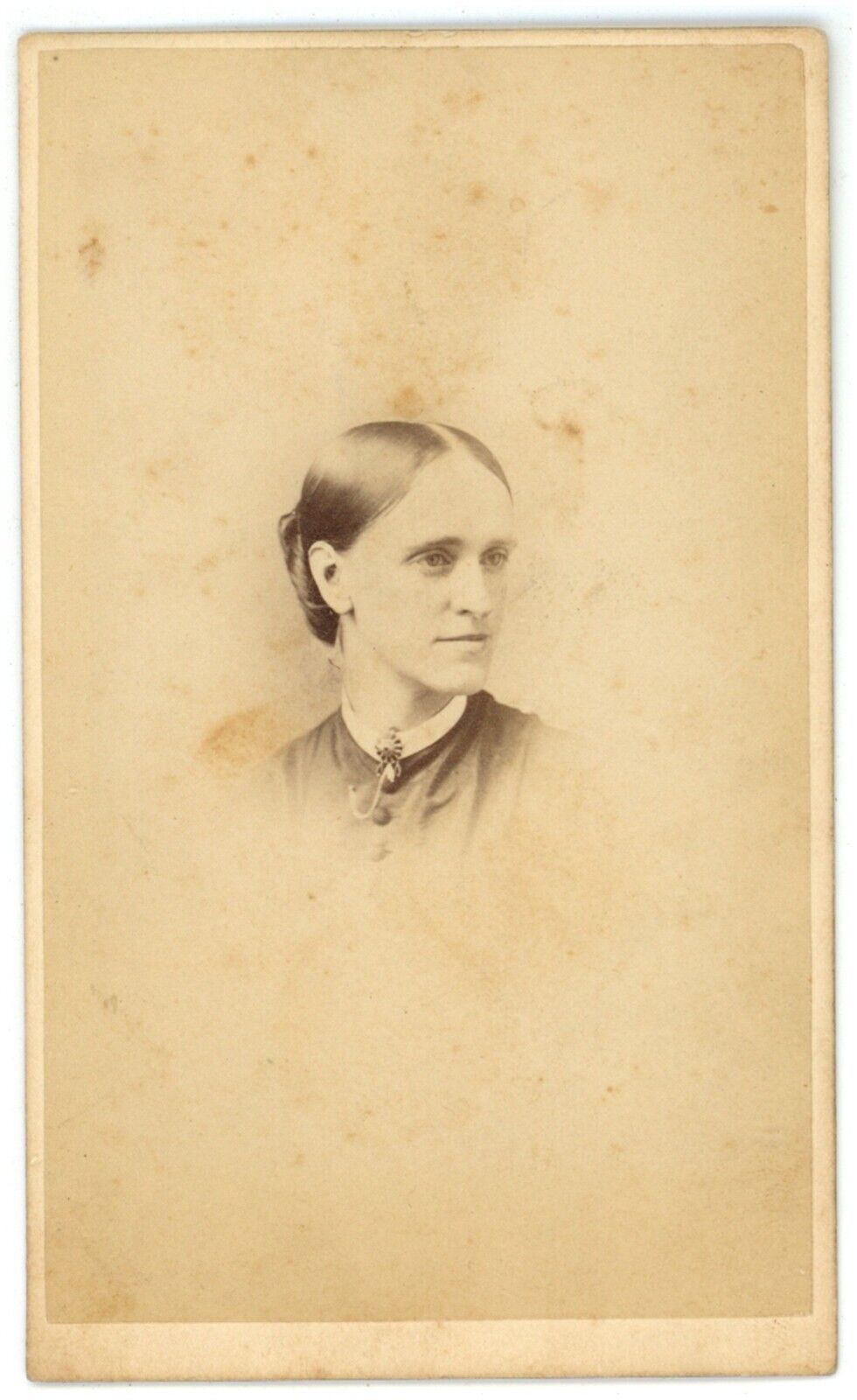 CIRCA 1880\'S CDV Older Victorian Woman J.E. Larkin Elmira NY