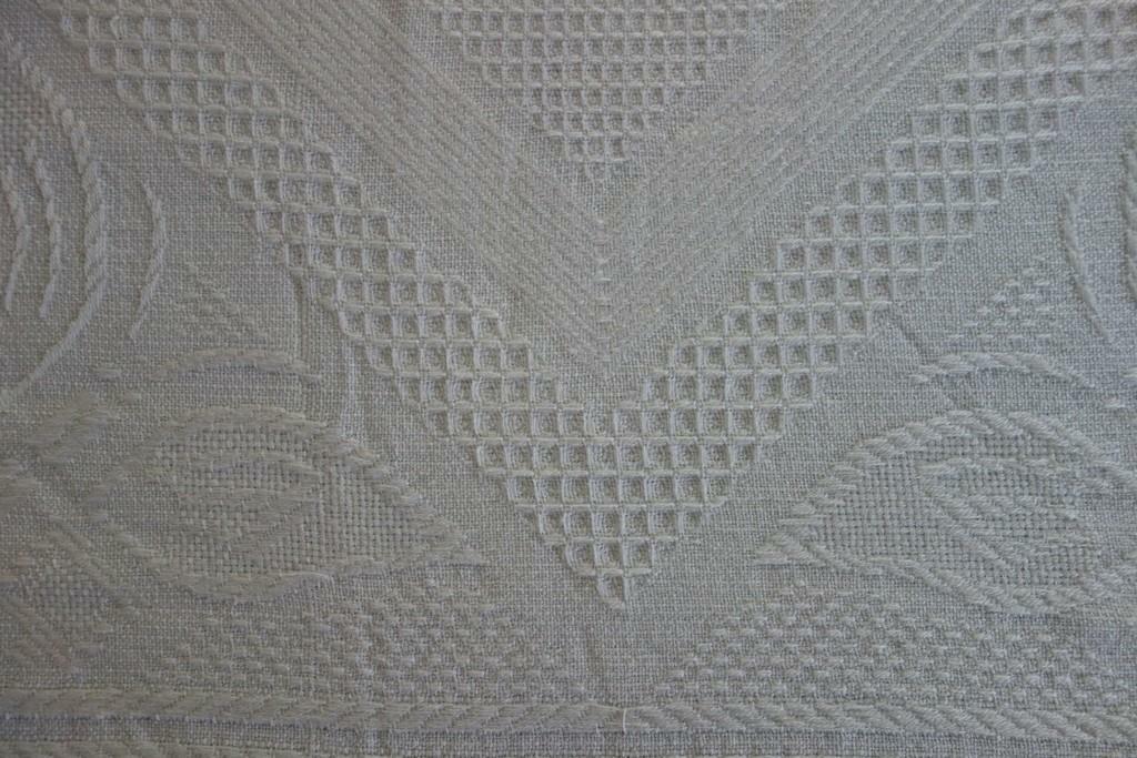 French Estate- Jaquard Wool Fringed Coverlet Throw BEDSPREAD Elegant