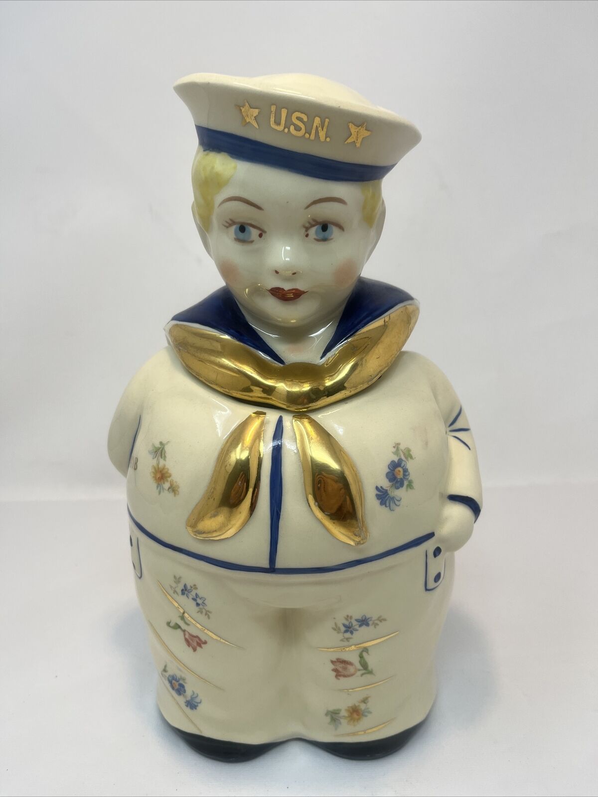 1940's Shawnee Pottery USN Sailor GOB Cookie Jar