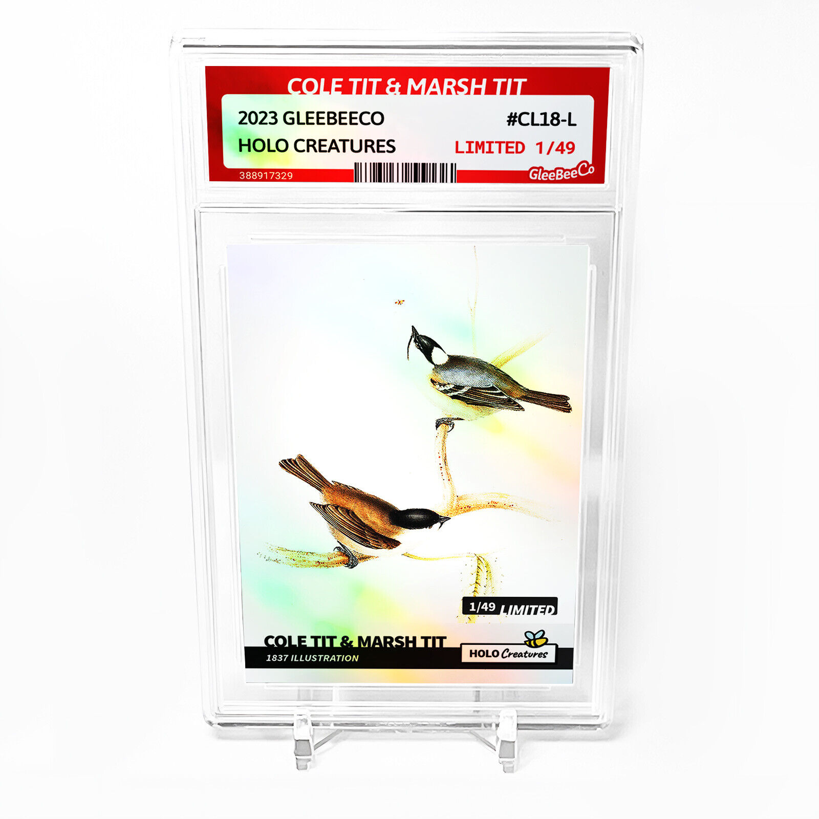 COLE TIT & MARSH TIT Card 2023 GleeBeeCo Holo Creatures #CL18-L /49