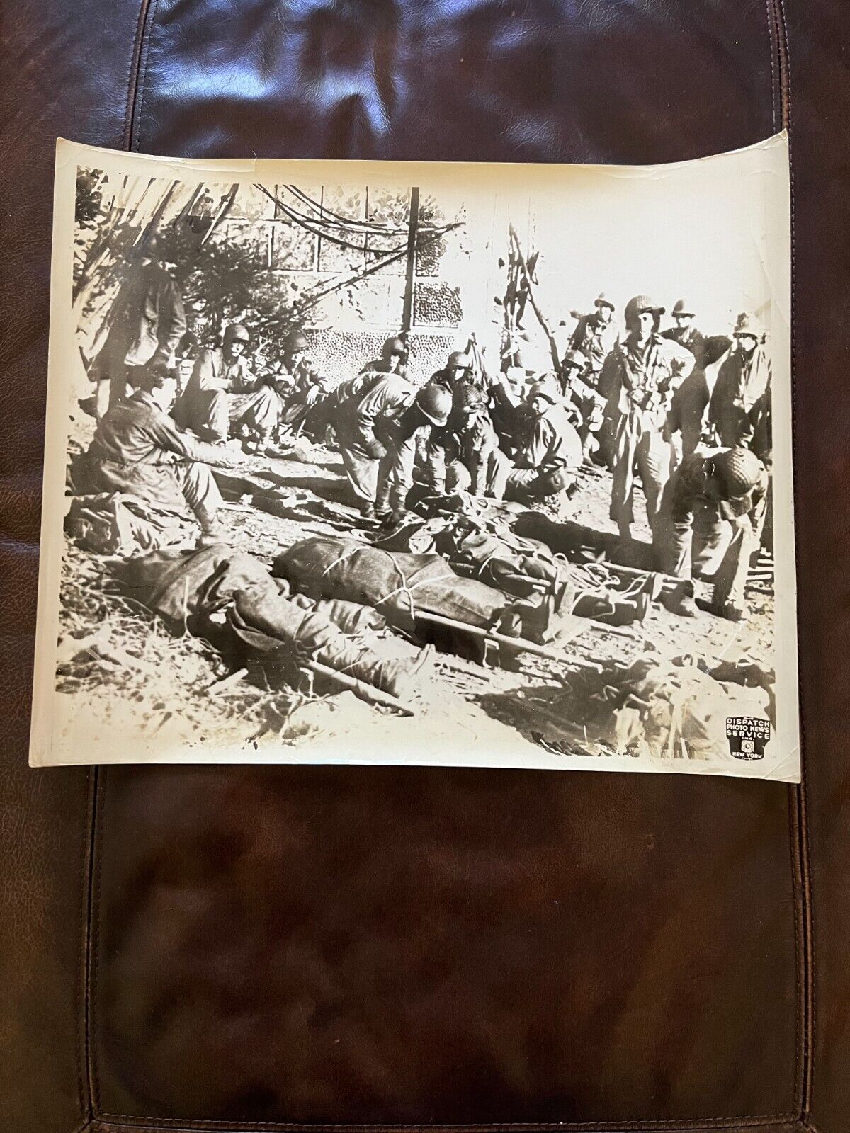 WWII Dispatch News Service photo-American casualties from the Italian front